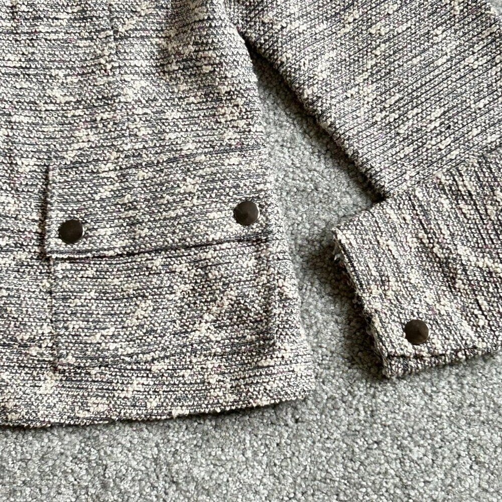 - NIC+ZOE Tweed Metallic Knit Blazer Great with Turtleneck Petite Med   - 1H2310 - Picture 3 of 9